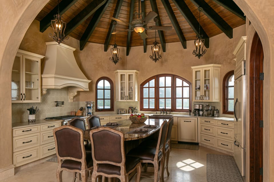 Chef's gourmet Kitchen at Villa Cin Cin. 
