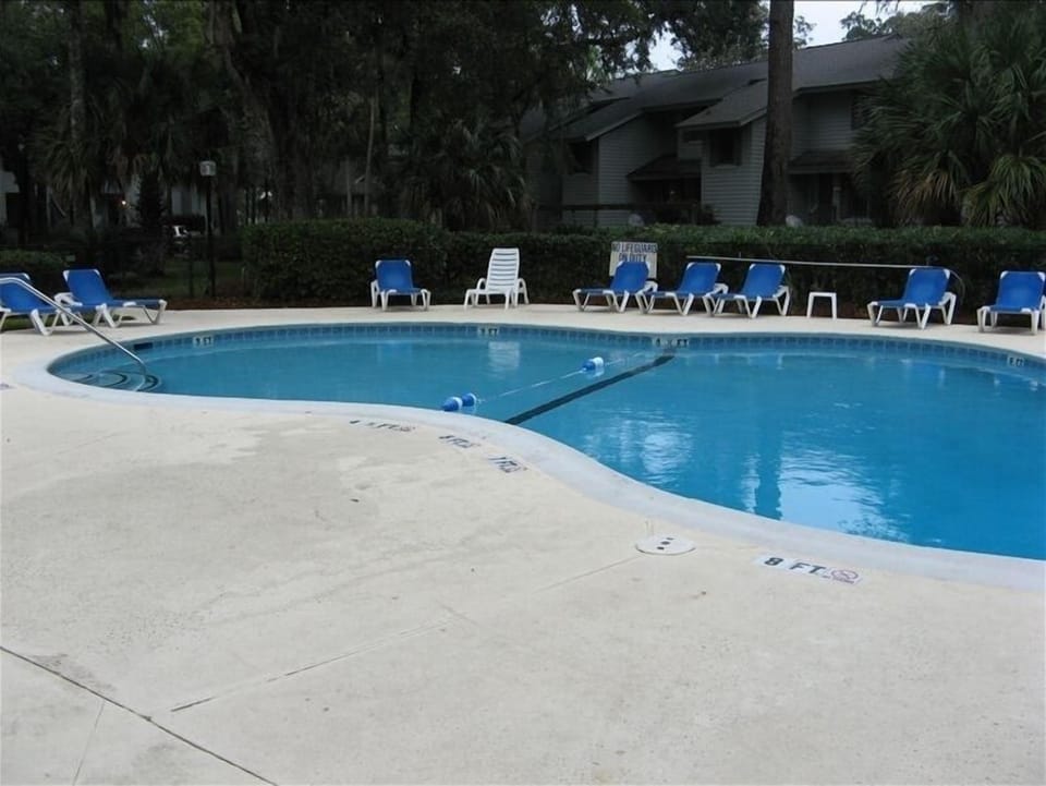 The smaller of the two pools on site.