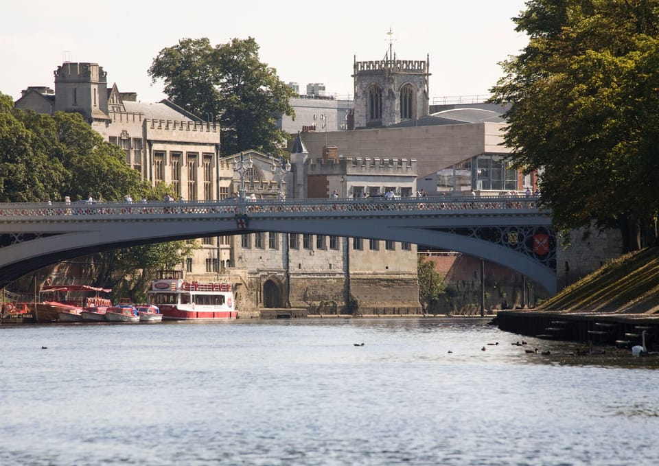 View of Lendal Bridge from the banks of the River Ouse. Photo credit to Visit York.
