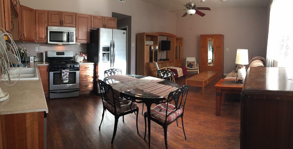 Kitchen and living room