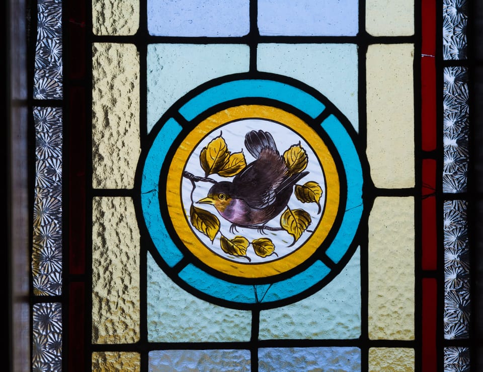 Orchid Room stained glass window