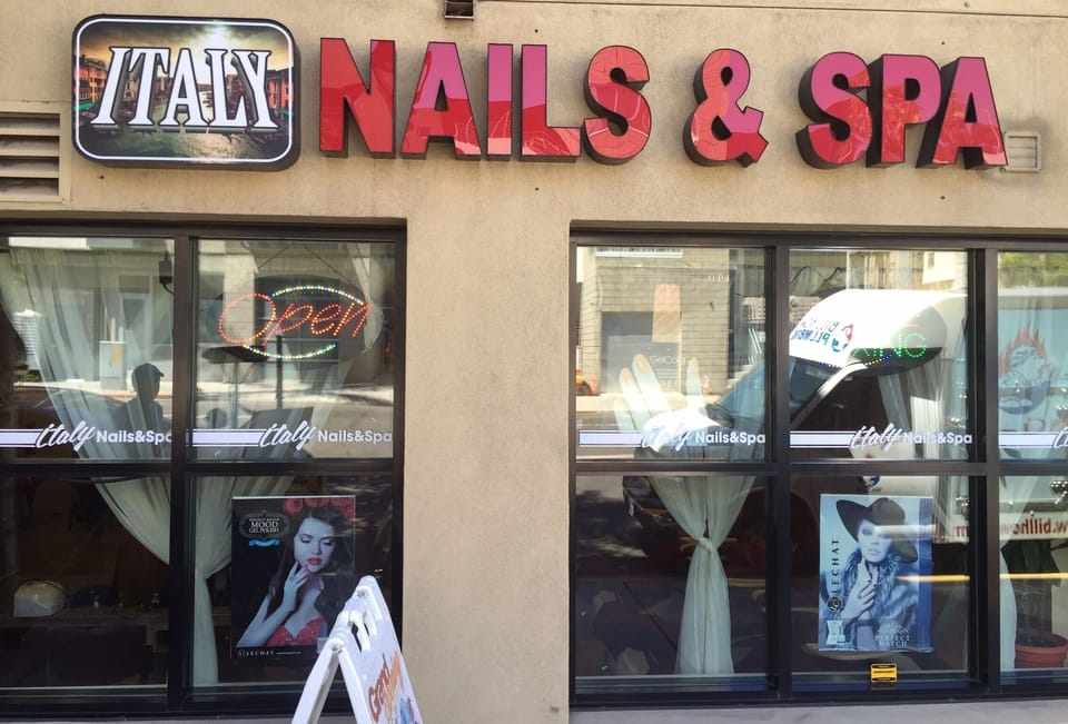 Pamper yourself at the on-site nail salon and spa