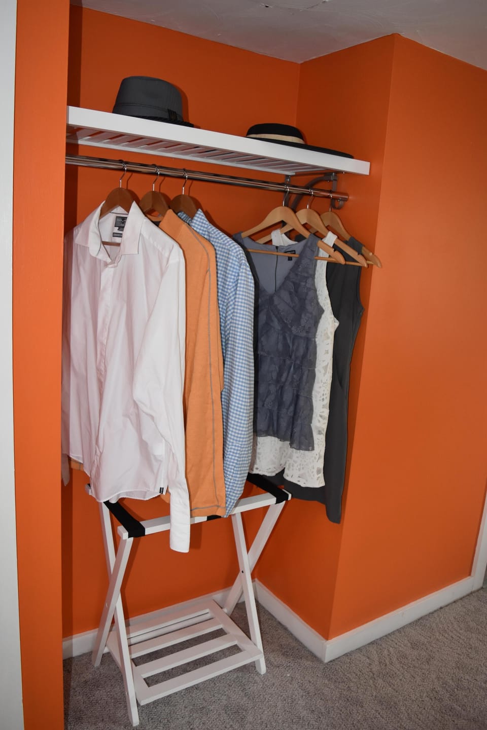 Orange Bedroom Closet Area - 2nd Floor