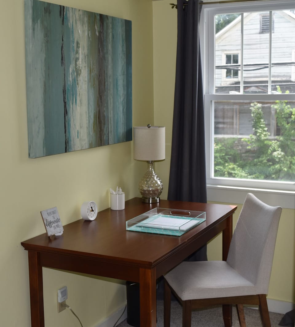 Yellow Bedroom Workspace for Creative Moments