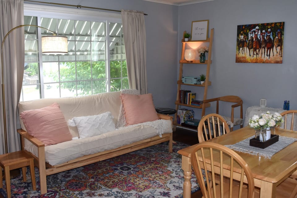Family Room with futon, book nook and board games