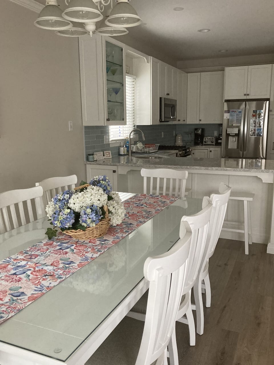 Dining Room table accommodating 10