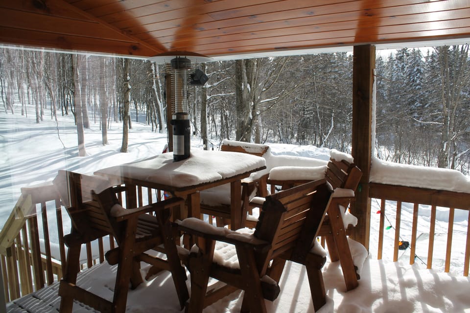 Deck and view off kitchen