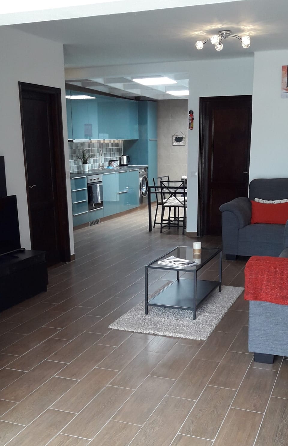 Living room through to kitchen