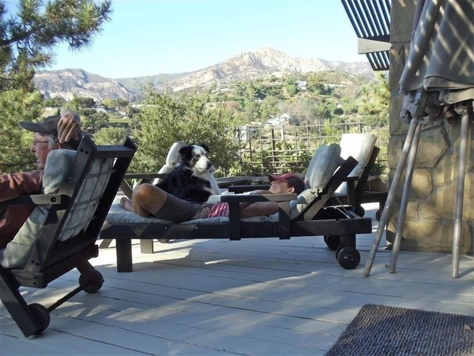 The deck is the perfect place to relax when friends stop by!