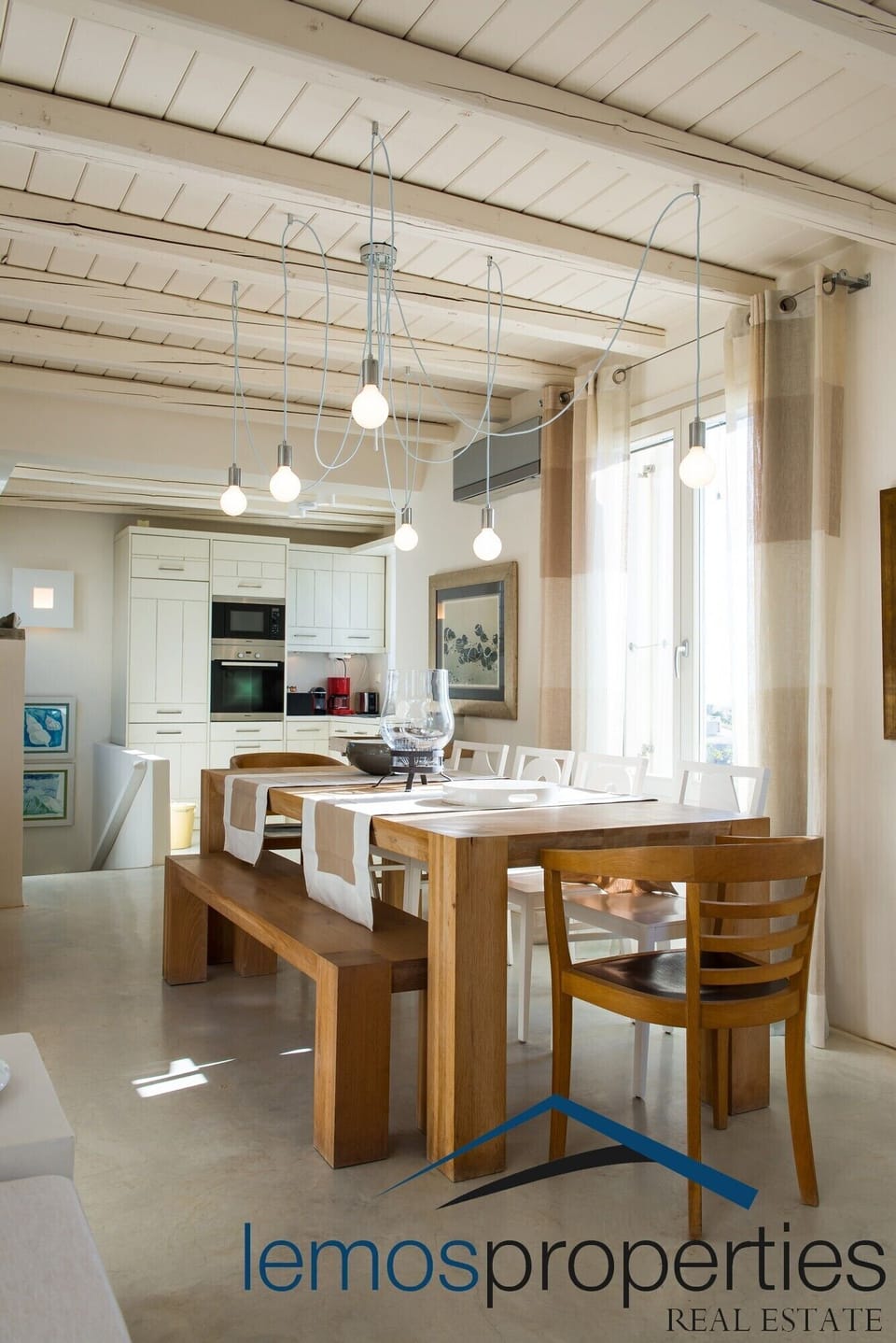 The indoor dining area