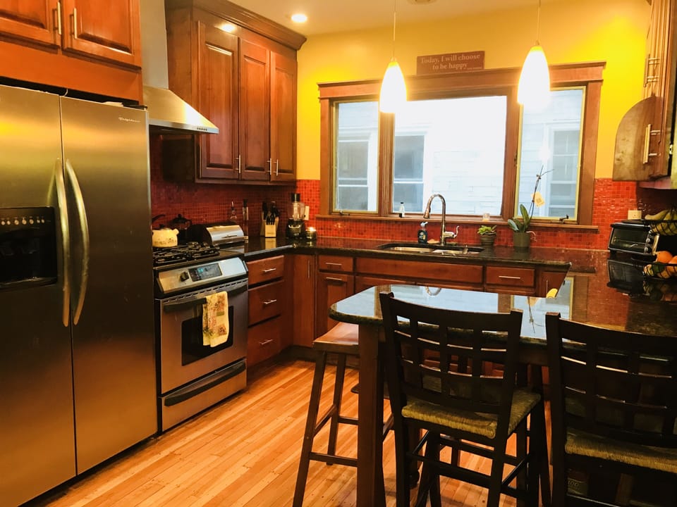 Gourmet kitchen with everything you need to entertain your family or friends. 