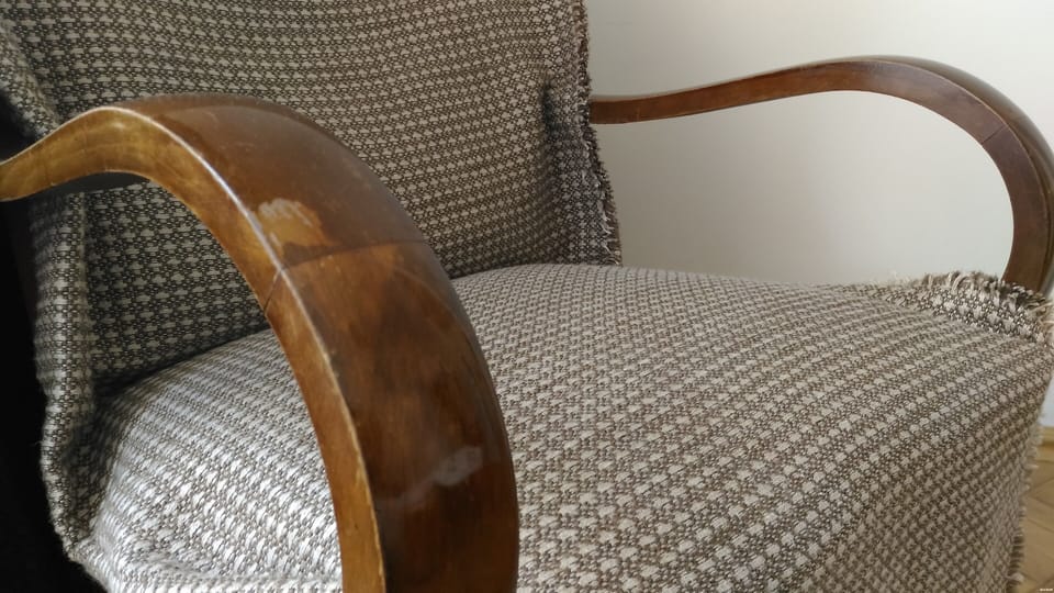 in the balcony bedroom , armchair from 1950