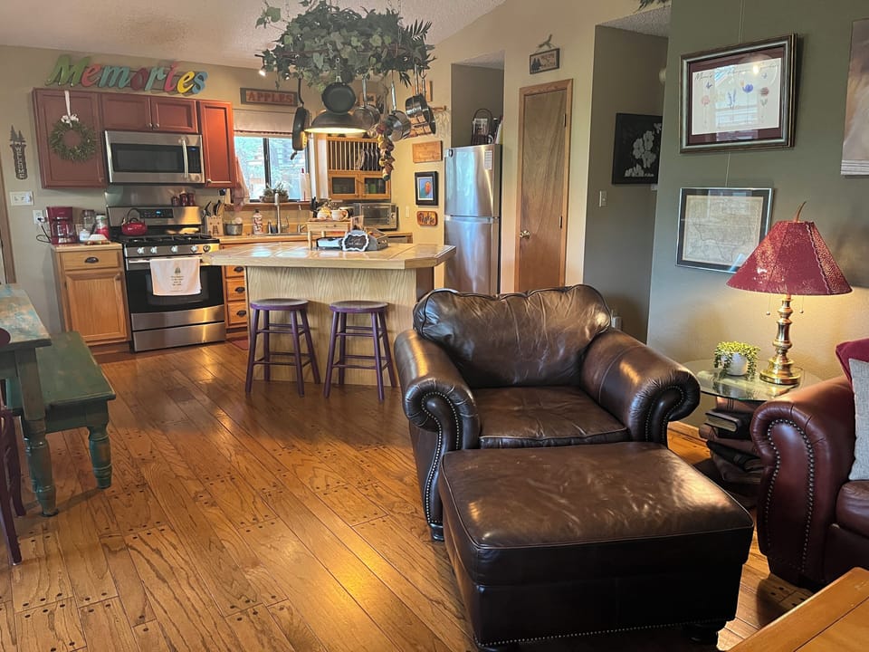 Comfortable easy chair & ottoman