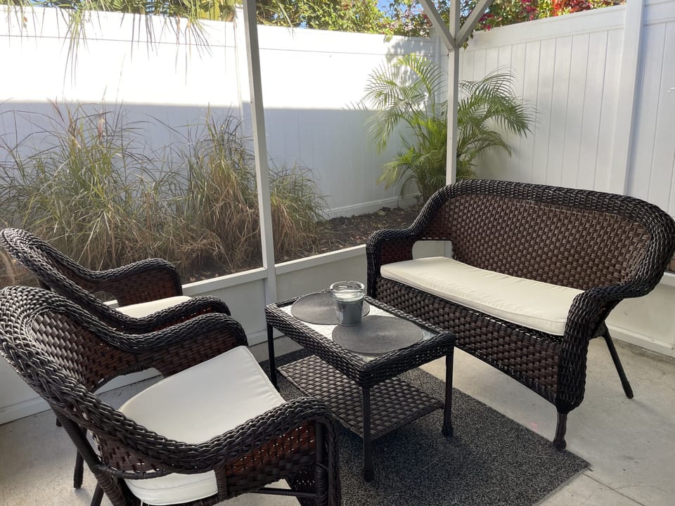 Screened back porch