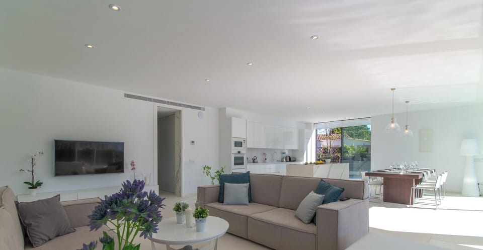 Living room with garden view