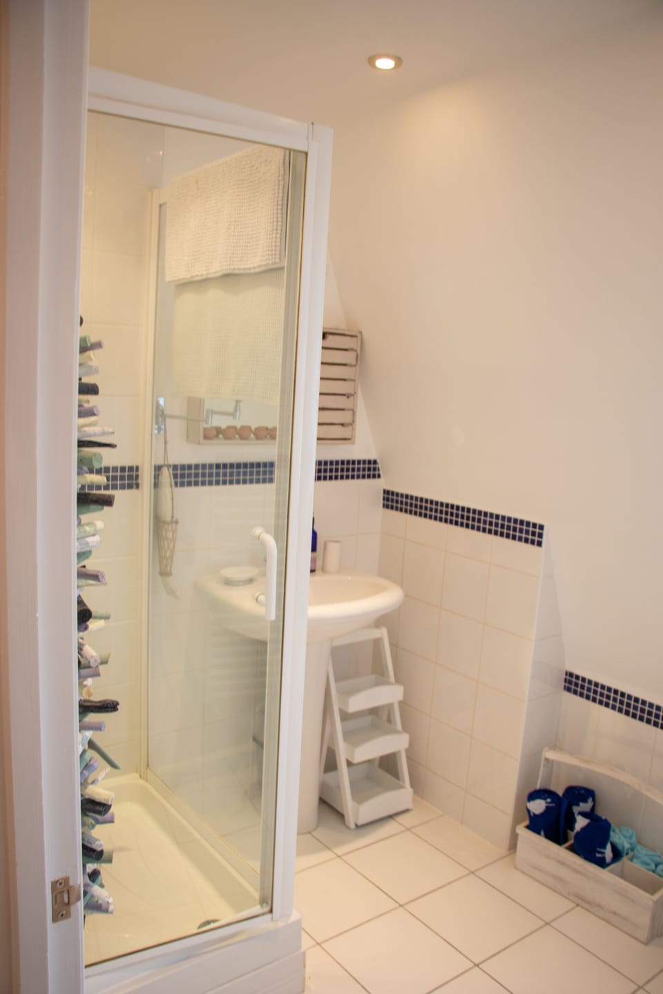Bathroom with shower enclosure