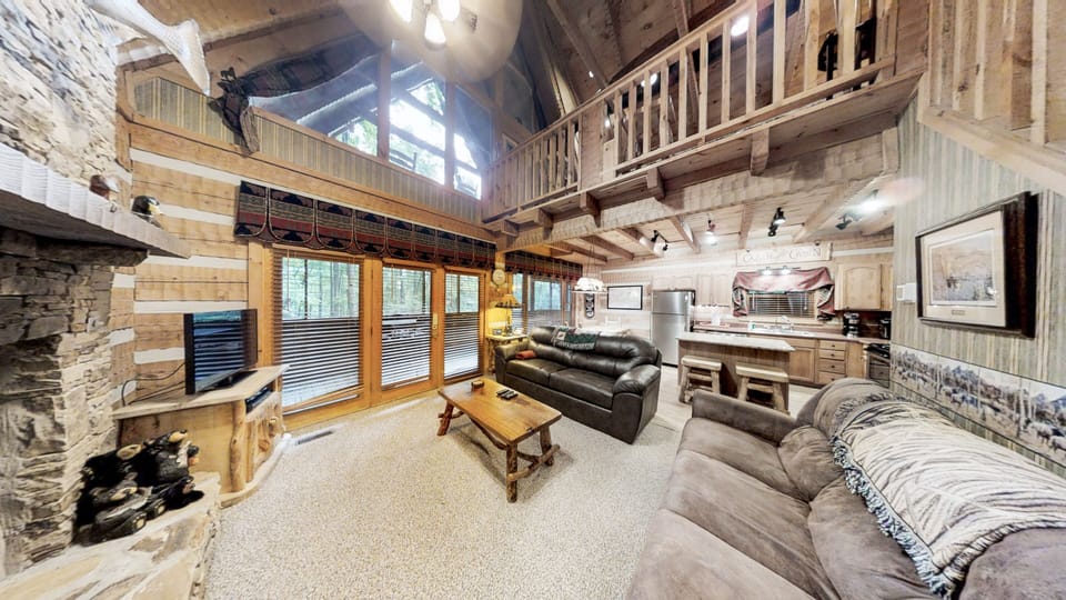 Building, Loft, Indoors, Flooring, Couch