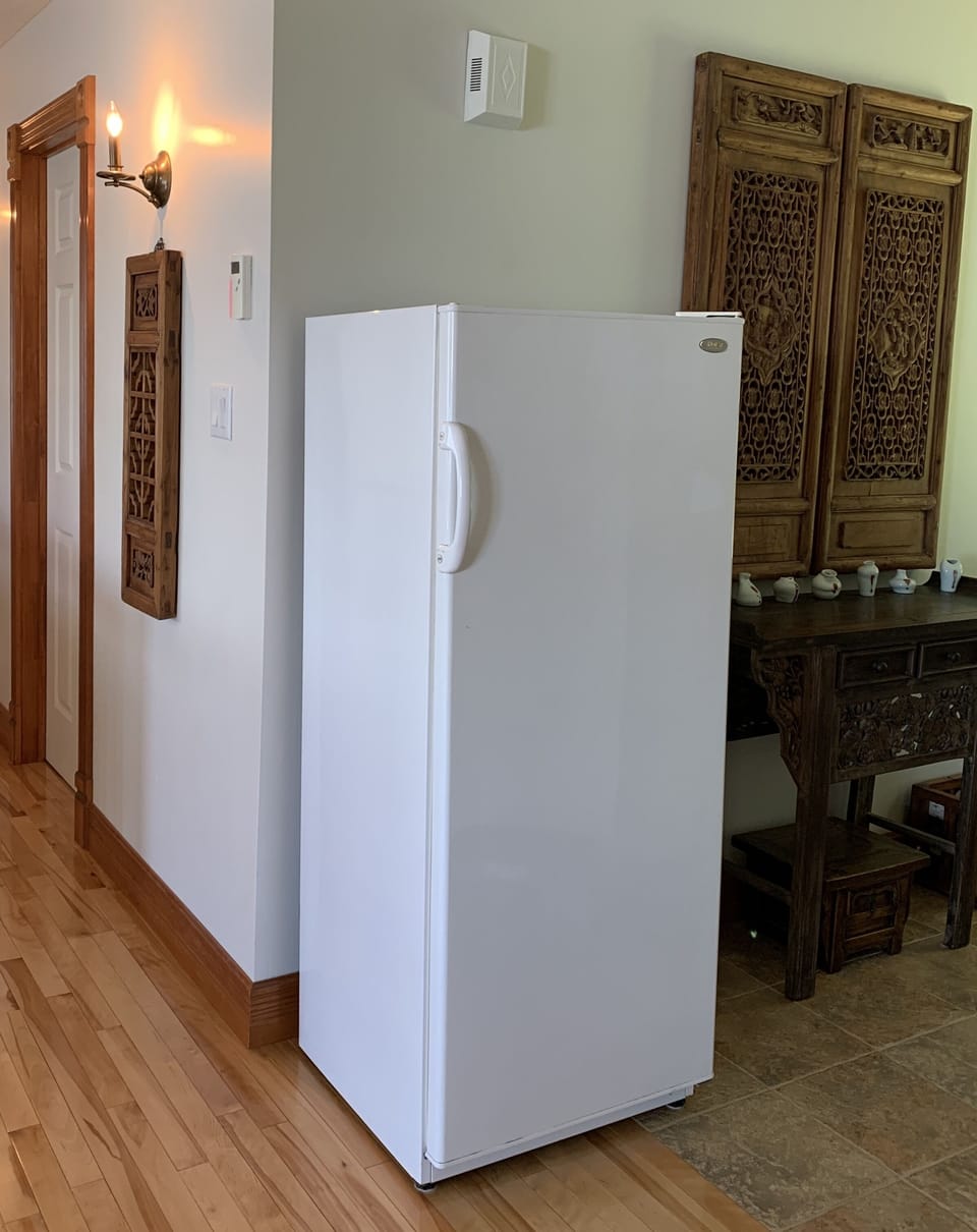 2e frigo maintenant installé ds le garage .  2nd fridge now in the garage. 