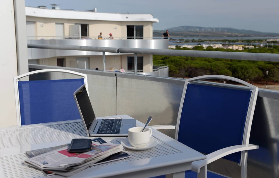 Open the door and step out onto your private balcony!