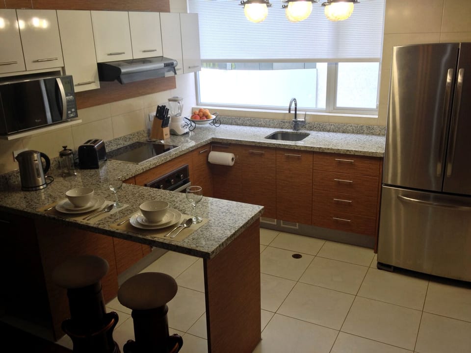 fully stocked kitchen