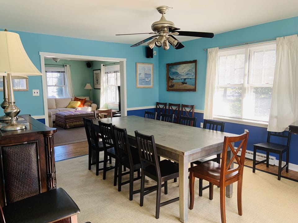 Downstairs Dining Room with Large Table that Seats 14+