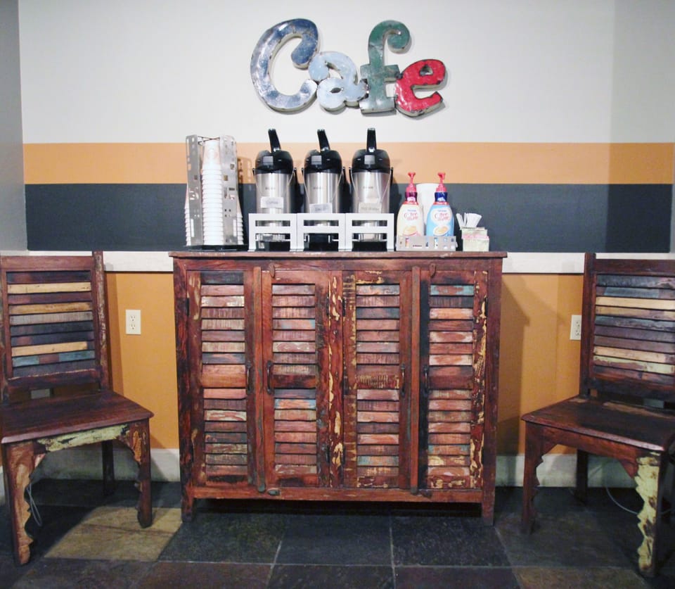 Morning or afternoon, before you head out, stop by the Coffee Café for a cup! 