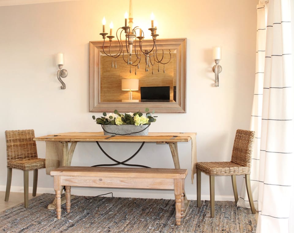 indoor dining in family room