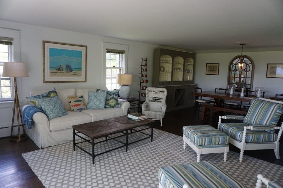 Living room and dining room