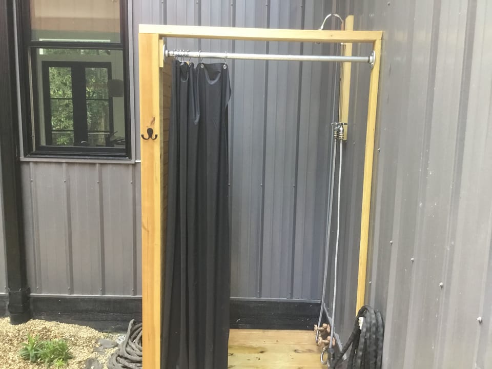 Outdoor shower awaits!