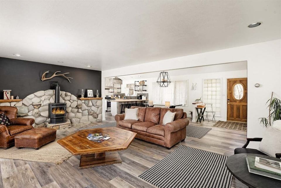 Enjoy a warm fire on cold nights while watching the sun set on Mount Sopris