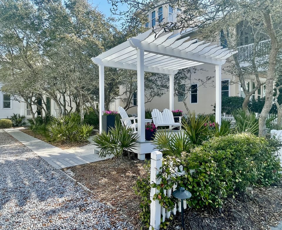 Relax with a cup of coffee before enjoying Carillon Beach