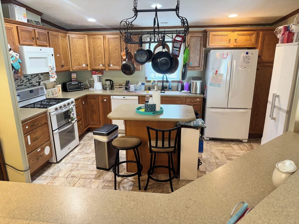 The kitchen is well equipped for any cook!