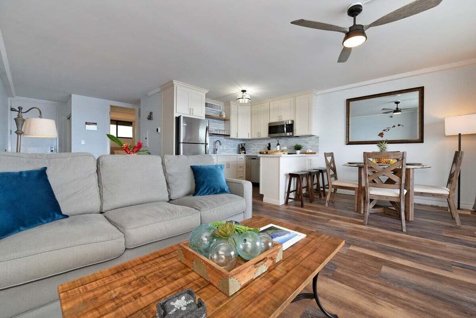 Living room featured a comfortable sleeper sofa for extra sleeping arrangement