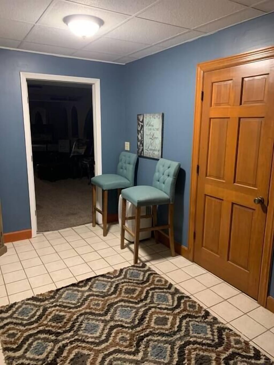 Entry way from basement deck.