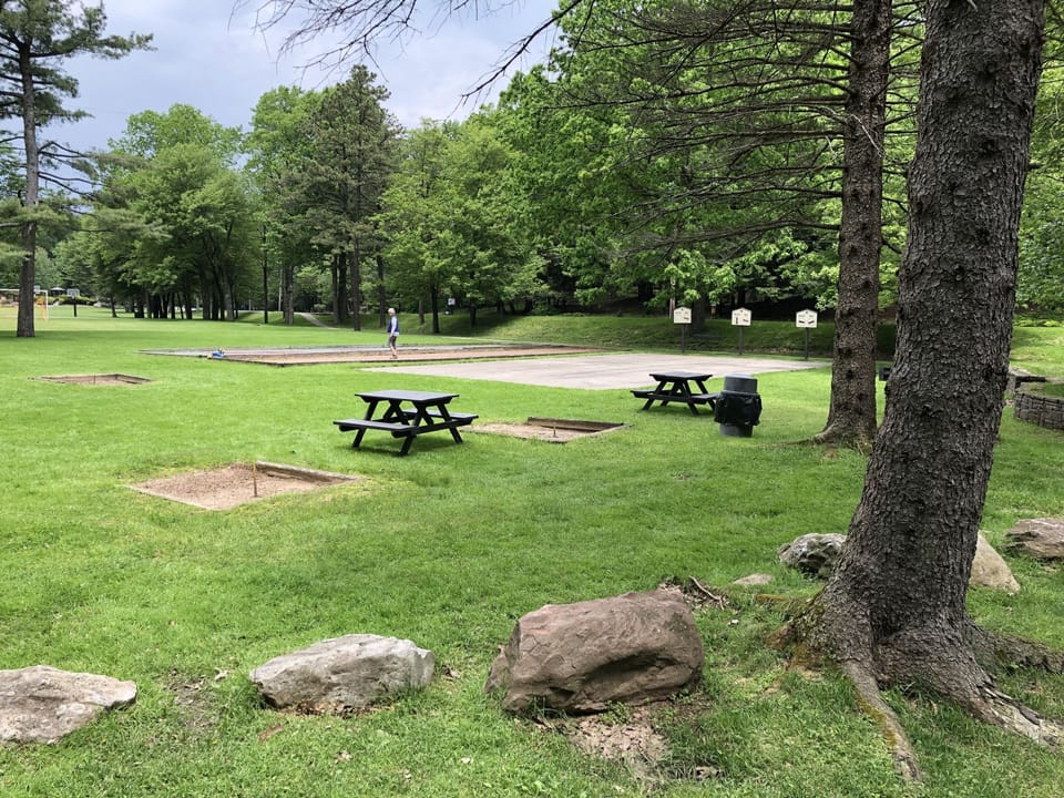 Horse shoes and Bocce Court minutes down the street
