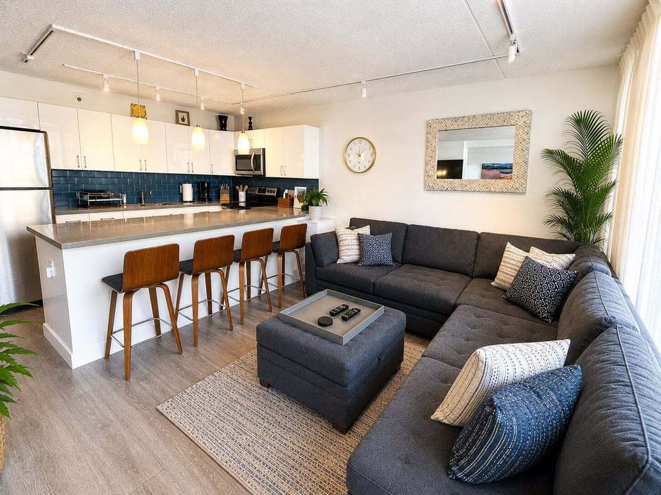 Enjoy plenty of seating for everyone and a fully stocked kitchen, perfect for preparing any meal during your stay.