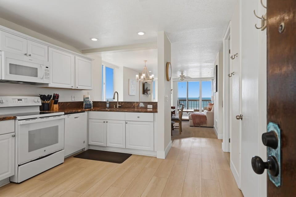 The kitchen features all new LVP flooring, adding a clean and modern touch to the space.