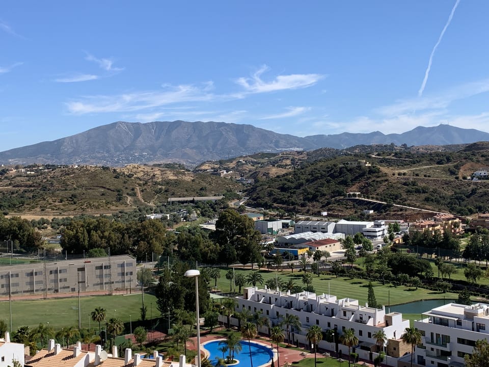 Mountain views.