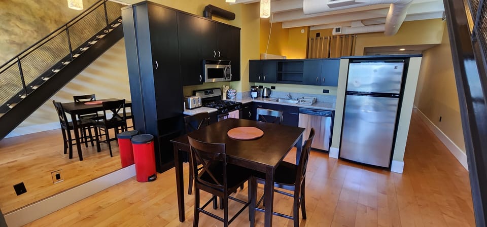 dinning and kitchen areas