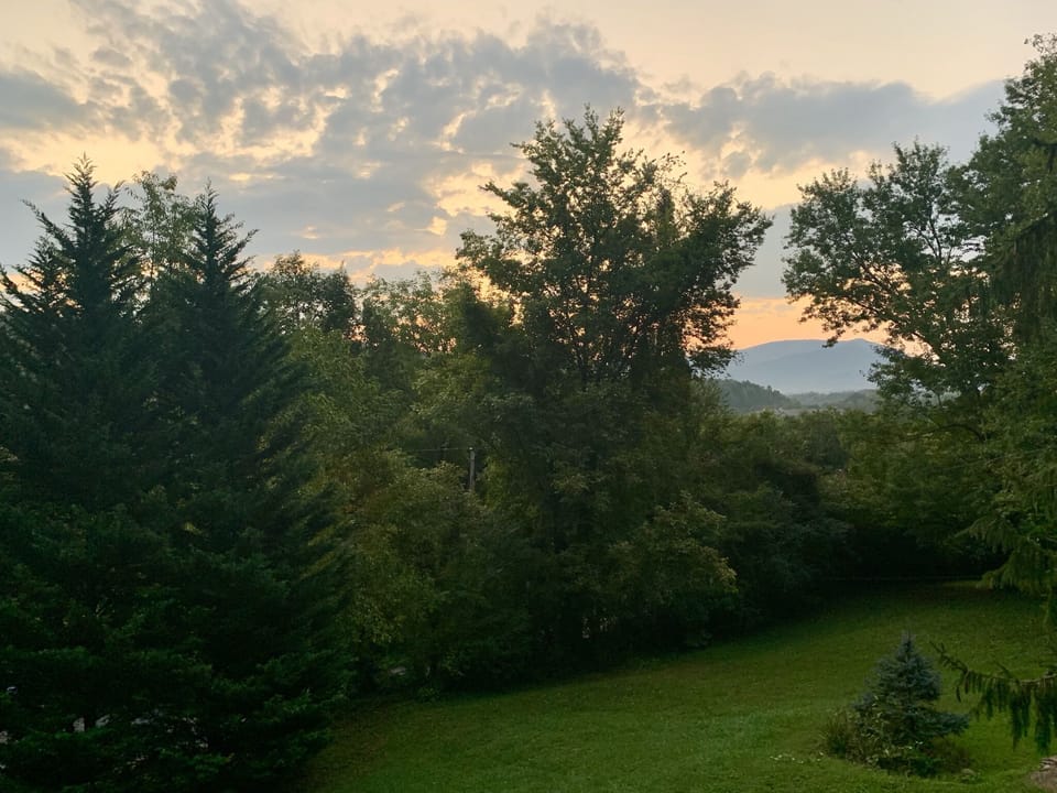 Sunrise from the bedroom balcony.