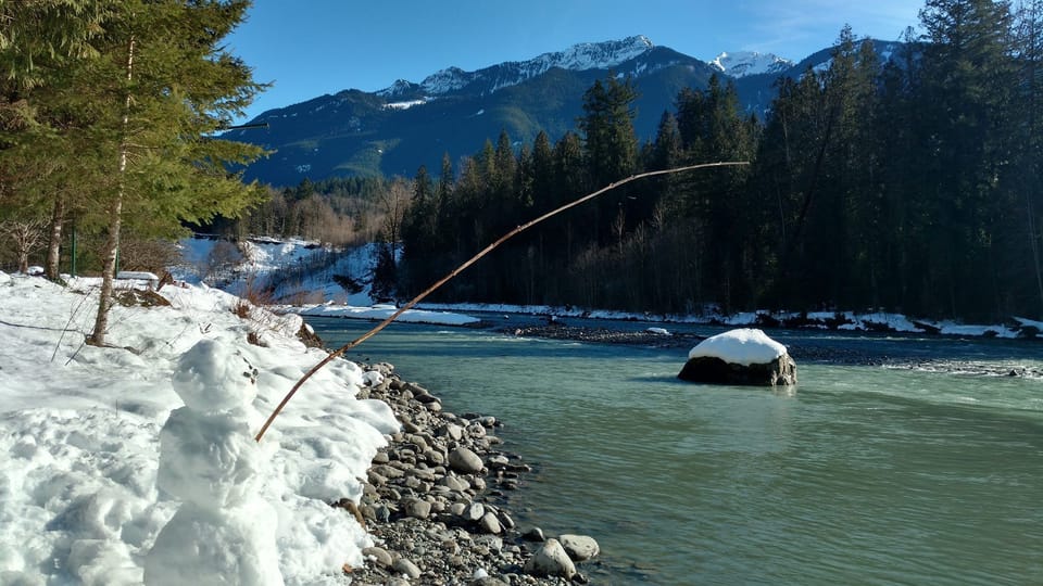 Chilliwack River only a 3 minute walk away