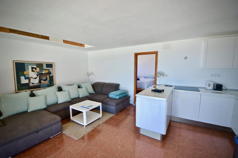 Living room with kitchen