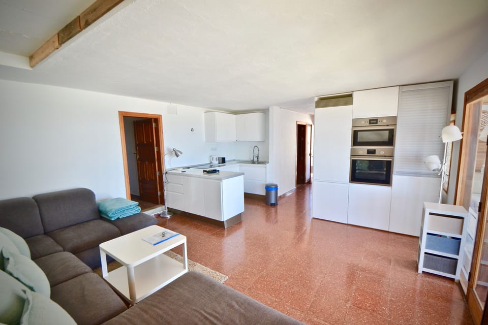 Living room with kitchen