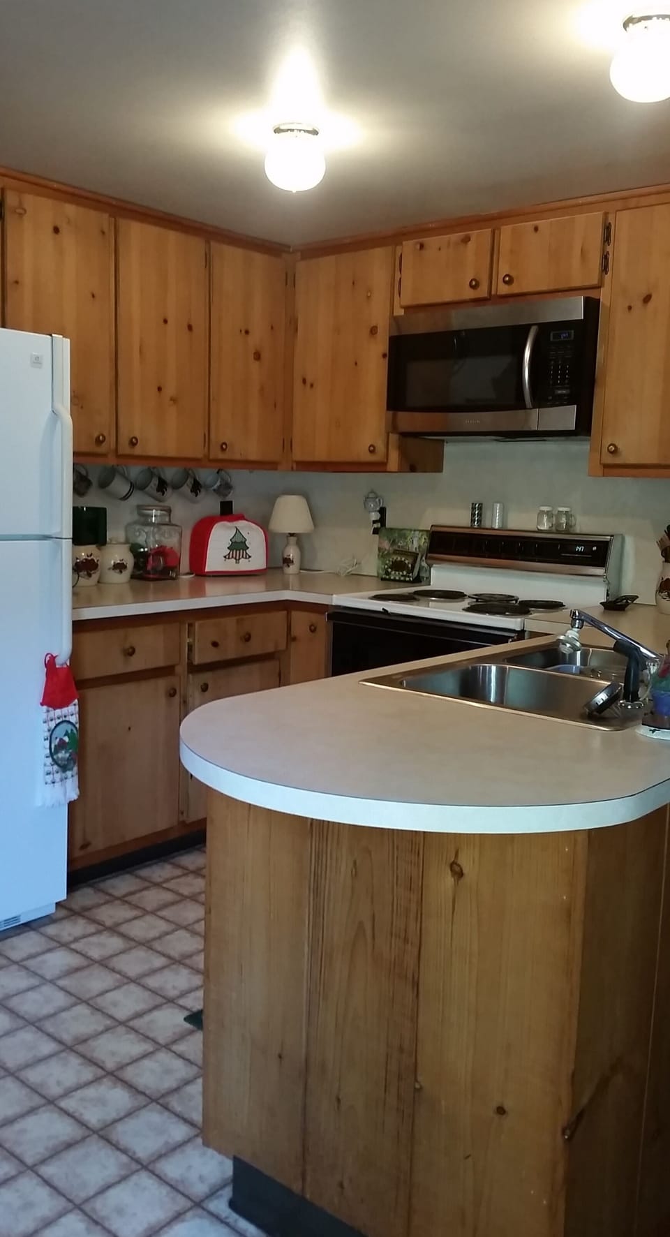 The kitchen is fully stocked with most everything you need to prepare your food