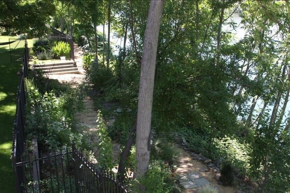 View of the Lush Gardens from the Balcony of the River House.