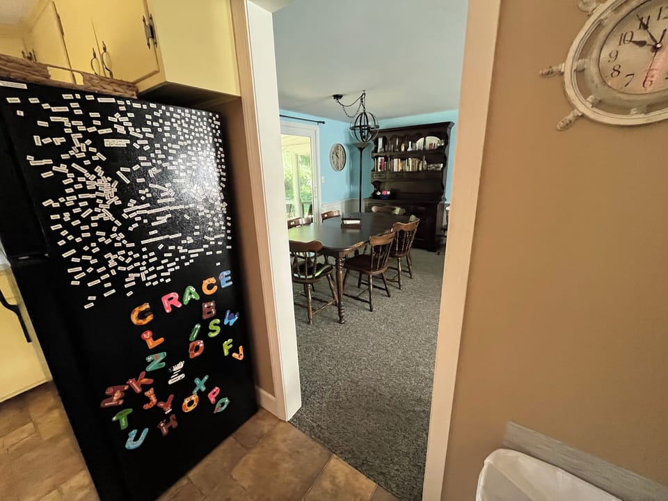 Lots of fun Seinfeld magnets, Scrabble letters, and alphabet!