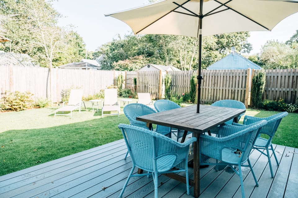 Deck and yard