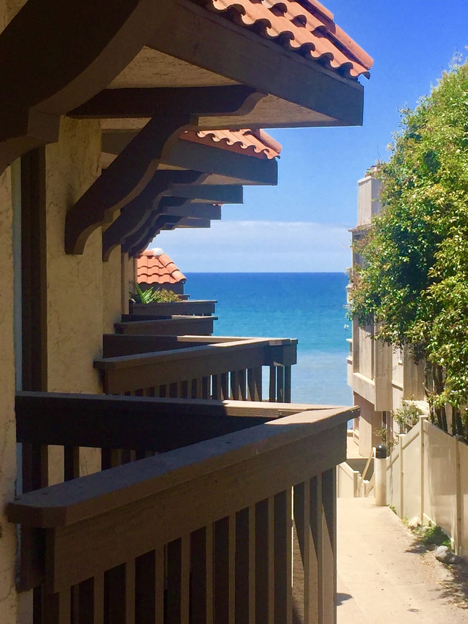 View from the master bedroom and guest bedroom patio 