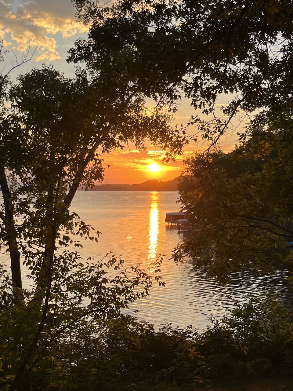 morning sunrise from screen room