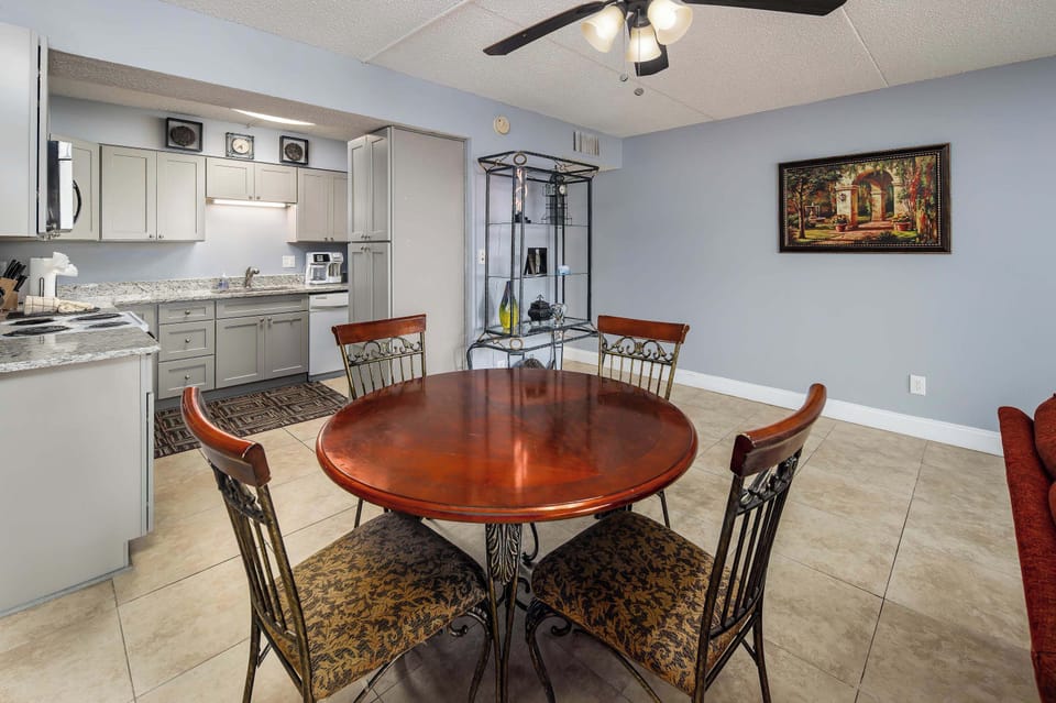 Dining table with seating for four